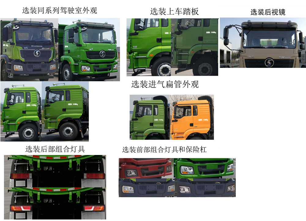 陜汽德龍后雙橋污泥自卸車